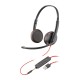 POLY Blackwire C3225 Top Auriculares Alámbrico Diadema Oficina/Centro de llamadas Negro