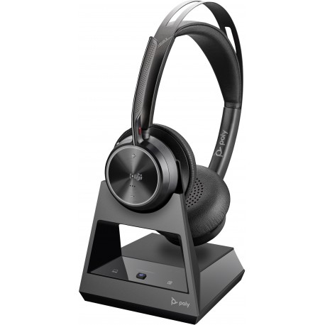 POLY Auricular VFOCUS2-M certificado para Microsoft Teams con USB-C y soporte de carga