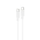 Nanocable Cable USB 2.0 3A, tipo USB-C/M-USB-C/M, Blanco, 1 m