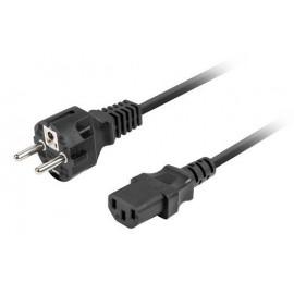 Lanberg CA-C13C-14CC-0018-BK cable de transmisión Negro 1,8 m C13 acoplador CEE7/7