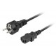 Lanberg CA-C13C-15CC-0018-BK cable de transmisión Negro 1,8 m C13 acoplador CEE7/7