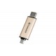 Transcend JetFlash 930C unidad flash USB 128 GB USB Type-A / USB Type-C 3.2 Gen 1 (3.1 Gen 1) Oro