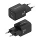 AISENS Cargador Gan 35W, 1xUSB-C PD3.0 QC4.0, 1xUSB-A QC3.0, Negro