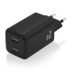 AISENS Cargador Gan 65W, 2xUSB-C PD3.0 QD4.0, Negro