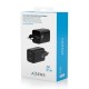 AISENS Cargador Gan 65W, 2xUSB-C PD3.0 QD4.0, Negro