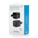 AISENS Cargador Gan 30W, 1xUSB-C PD3.0 QC4.0, 1xUSB-A QC3.0, Negro