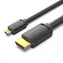 Vention Cable Micro HDMI 2.0 4K AGIBI/ HDMI Macho - Micro HDMI Macho/ 3m/ Negro