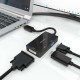 AISENS Conversor Displayport V1.2 a VGA/DVI/HDMI, DP 1.2/M-VGA/H-DVI/H-HDMI/H 4K, Negro, 15cm