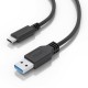 AISENS Cable USB 3.1 Gen2 10Gbps 3A, Tipo USB-C/M-A/M, Negro, 2.0m