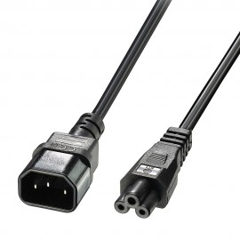 Lindy 30340 cable de transmisión Negro 1 m C14 acoplador C5 acoplador