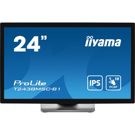 iiyama ProLite pantalla para PC 60,5 cm (23.8'') 1920 x 1080 Pixeles Full HD LED Pantalla táctil Negro