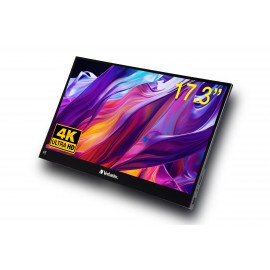 Verbatim 32239 pantalla para PC 43,9 cm (17.3'') 3840 x 2160 Pixeles 4K Ultra HD LCD Pantalla táctil Negro