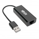 Tripp Lite U236-000-R Adaptador USB 2.0 Ethernet NIC - 10/100 Mbps, RJ45, Negro