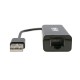 Tripp Lite U236-000-R Adaptador USB 2.0 Ethernet NIC - 10/100 Mbps, RJ45, Negro