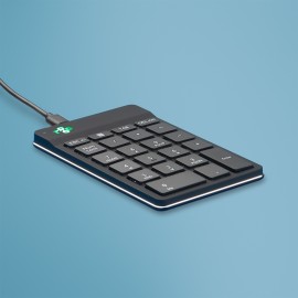 Teclado numérico R-Go Numpad Break, teclado numérico ergonómico con software de pausa, con cable, negro