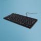 Teclado ergonómico R-Go Compact Break, teclado compacto con software de pausa, QWERTY (ES), cableado, negro