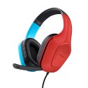 Trust GXT 416S Zirox Auriculares Alámbrico Diadema Juego Negro, Cian, Rojo