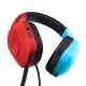 Trust GXT 416S Zirox Auriculares Alámbrico Diadema Juego Negro, Cian, Rojo