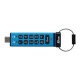 Kingston Technology IronKey Keypad 200 unidad flash USB 8 GB USB Tipo C 3.2 Gen 1 (3.1 Gen 1) Azul