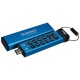 Kingston Technology IronKey Keypad 200 unidad flash USB 8 GB USB Tipo C 3.2 Gen 1 (3.1 Gen 1) Azul