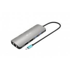 Nano docking station i - tec usb - c metal nano 2x display docking station + power delivery 100 w