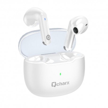 Auriculares qcharx harmony auricular tws bluetooth 5.3 blanco