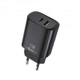 Cargador qcharx eros 3a 33w 1 x usb tipo a - 1 x usb tipo c negro