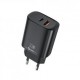 Cargador qcharx eros 3a 33w 1 x usb tipo a - 1 x usb tipo c negro