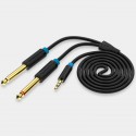 Vention Cable Estéreo BACBG/ Jack 3.5 Macho - 2x Jack 6.5 Macho/ 1.5m/ Negro