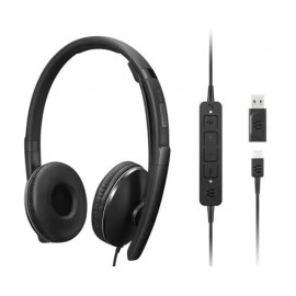 Lenovo 4XD1M45627 auricular y casco Auriculares Alámbrico Diadema USB Tipo C Negro