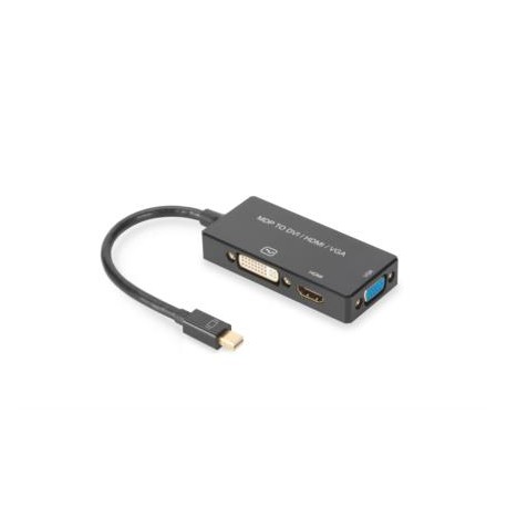 ASSMANN Electronic AK-340419-002-S adaptador de cable Mini DP DP,HDMI, DVI-D Negro