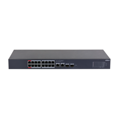 (CS4220-16GT-240) DAHUA SWITCH POE 16 PUERTOS GIGABIT + 2 UPLINK GIGABIT RJ45 + 2SFP GIGABIT 240W MANAGED CLOUD L2