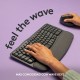 Logitech Wave Keys, teclado ergonómico inalámbrico con reposamanos acolchado