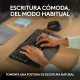 Logitech Wave Keys, teclado ergonómico inalámbrico con reposamanos acolchado