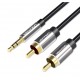 Vention Cable Estéreo BCFBI/ Jack 3.5 Macho - 2x RCA Macho/ 3m/ Negro