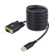 StarTech.com 1P10FFC-USB-SERIAL cable de serie Negro 3 m USB tipo A DB-9