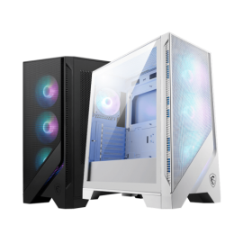 CAJA MSI MAG FORGE 320R AIRFLOW WHITE,1x2.5+2x2.5”/3.5”,3x120MM+1x120MM (ARGB),2xUSB3.2,+AUDIO+MICRO,RGB,MID-TOWER(BLANCO)