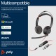 POLY Auriculares estéreo Blackwire 5220 USB-C + Conector de 3,5 mm + Adaptador USB-C/A