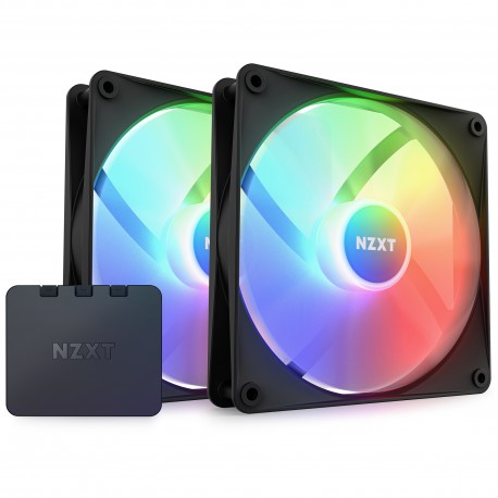 NZXT - NZXT F140 RGB Core Carcasa del ordenador Ventilador 14 cm Negro 2 pieza(s) - rf-c14df-b1