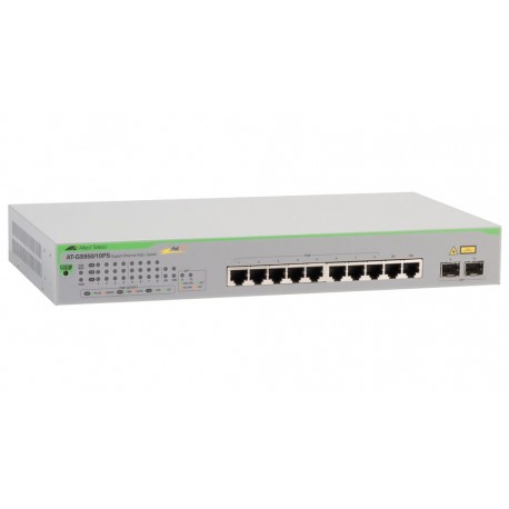 Allied Telesis AT-GS950/10PS V2-50 switch No administrado Gigabit Ethernet (10/100/1000) Energía sobre Ethernet (PoE) Gris