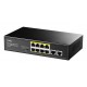 Cudy GS1010P switch Gigabit Ethernet (10/100/1000) Energía sobre Ethernet (PoE) Montaje en pared/escritorio Negro