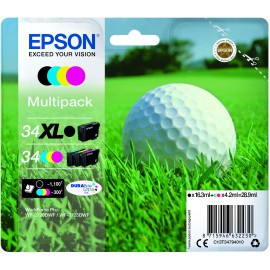 EPSON - Epson C13T34794010 12.6ml 16.3ml 1100páginas 300páginas Negro, Cian, Magenta, Amarillo