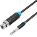 CABLE AUDIO ESTEREO JACK 6.5/M XLR/H 2 M NEGRO VENTION