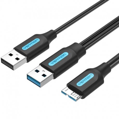 VENTION - CABLE USB 3.0/M USB2.0/M MICROUSB/M 1 M NEGRO VENTION - CQPBF