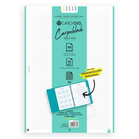 CARCHIVO - CARCHIVO 65410499 papel de cuaderno 210 x 297 mm (A4) 100 hojas - 65410499