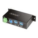 StarTech.com Hub USB Industrial de 4 Puertos Gestionado - Servicio Pesado - Caja de Meta