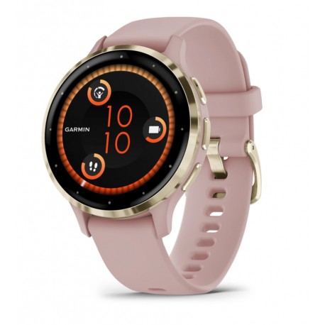 Garmin Venu 3S 3,05 cm (1.2'') AMOLED Digital 390 x 390 Pixeles Pantalla táctil Oro, Rosa Wifi GPS (satélite)