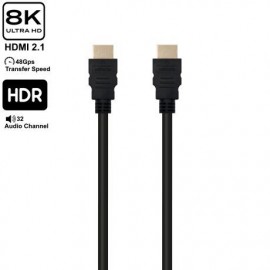 EWENT - EWENT ULTRA HIGH SPEED HDMI 2.1 CABLE WITH ETHERNET, BLACK, M/M 10,0M, 8K@60HZ, HDR - EC1325