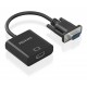 AISENS Cable conversor SVGA+Audio a HDMI, SVGA/M+Jack 3.5/H+USB MicroB/H-HDMI A/H, Negro, 20cm - A115-0873