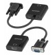 AISENS Cable conversor SVGA+Audio a HDMI, SVGA/M+Jack 3.5/H+USB MicroB/H-HDMI A/H, Negro, 20cm - A115-0873